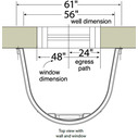 Wellpath Window Wellcraft 5600 Series Modular Window Well Section