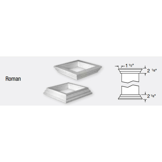 Fypon PVC Square Column Wrap Cap and Base