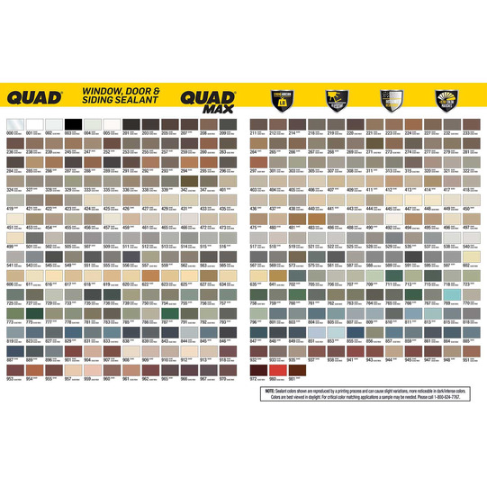 Quad Color Matrix Printable Pdf OSI Quad and Quad Max Color Sample | Quad Color Match
