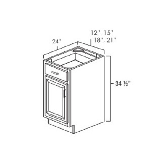 Everview Everview RTA Aspen White Base Cabinet - MBS Interiors