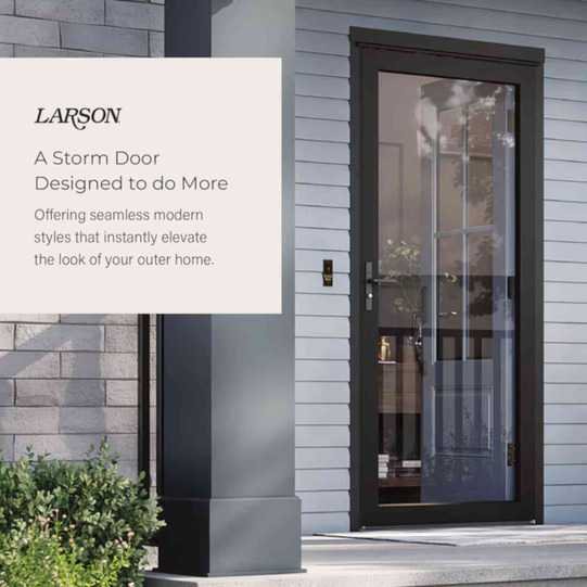 Larson Pebblestone Larson Platinum Retractable Screen Storm Door